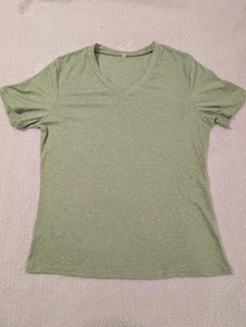 T-shirt donna verde medio scollo a V manica corta erica - Foto 1 di 10