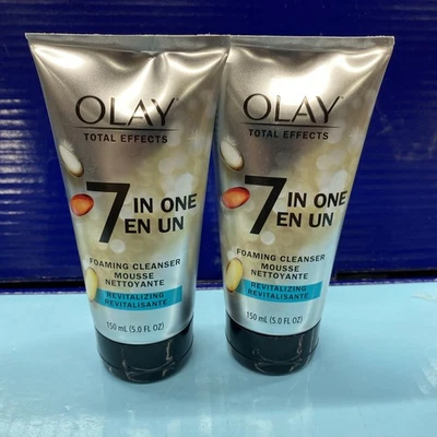2 омолаживающих пенящихся очищающих средства для лица Olay Total Effects 7 в 1 5 унций - Изображение 1 из 3