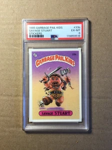 Garbage Pail Kids 1985, Savage Stuart, #33b, brillante, clasificación PSA 6 EX-MT - Imagen 1 de 2