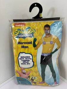 Spongebob Squarepants Mermaidman Halloween Costume Adult Medium Mermaid Man NEW! - Picture 1 of 9