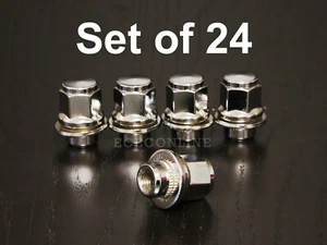 (24) Mag Style Silver Lug Nuts - 12x1.25 - for 6Lug Nissan Infiniti Trucks SUVs - Picture 1 of 4