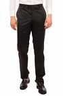 MANUEL RITZ Slim Fit Satin Trousers Sz 54 - W38 L36 Wool Blend Unfinished Cuffs
