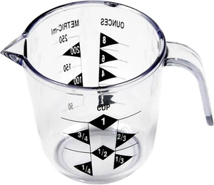 Chef Craft Select Plastic Measuring Cup, 1 Cup Capacity, Clear 1 - Picture 1 of 3
