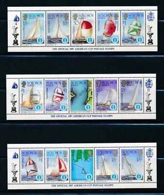 JUEGO "TAZA AMERICAS" ISLAS SALOMÓN MÁS INCL REGALO $5 LÁMINA DE ORO FDC Foto 1 de 4