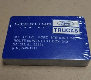VINTAGE STERLING FORD TRUCKS PLAYING CARDS SEALED DECK JOE HOTZE SALEM ILLINOIS - Picture 1 of 2