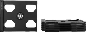 (5) CD-Fächer - doppelt schwarz - fasst 2 Discs, scharniert - passt Standard-Schmucketui - Bild 1 von 2