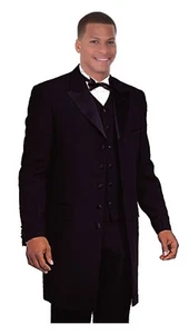 Chaqueta de esmoquin para hombre, chaleco, pantalones blancos 100% poliéster 35" de largo T903V - Imagen 1 de 3