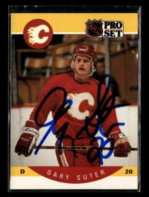 1990-91 Pro Set #46 Gary Suter IN PERSON AUTO! - Image 1 of 2