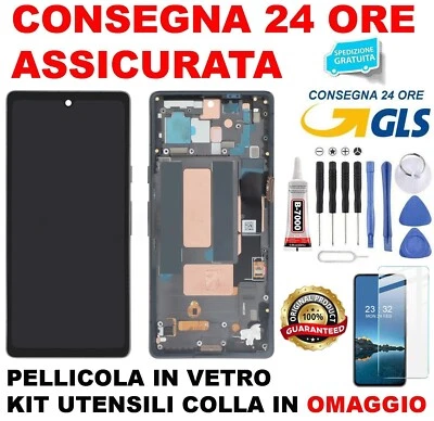 DISPLAY OLED FRAME GOOGLE PIXEL 7A GWKK3 GHL1X G0DZQ TOUCH SCREEN VETRO NERO