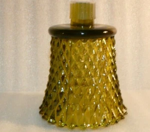 Green diamond point glass peg votive sconce candle Replacement holder 3.75" - Picture 1 of 5