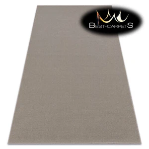 Modern 100% natural WOOL flat-woven Rug "VILLA" PLAIN grey easy to clean - Picture 1 of 11