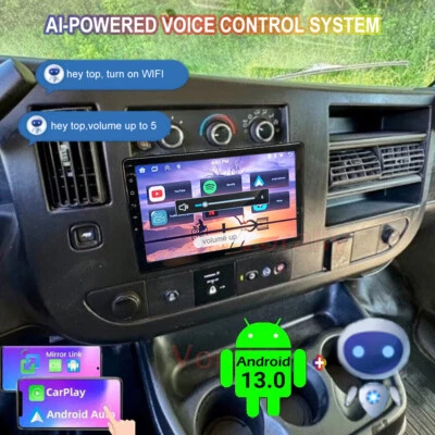 For 2008-24 Chevrolet Express Android AI Voice Control Stereo Radio GPS CarPlay - Image 1 of 4
