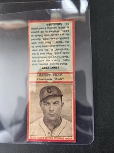 Vintage 1934 Diamond Match Benny Frey Cincinnati Reds - Picture 1 of 3