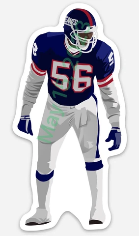 2021 LAWRENCE TAYLOR MAGNET VECTOR ART GIANTS THROWBACK NFL vinyl car decal Cover