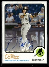 2022 Topps Heritage Minor League Real One Autographs Dariel Lopez Auto Bradenton