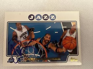CARLOS BOOZER UTAH JAZZ SIGNED AUTOGRAPHED 2008 TOPPS NBA BASKETBALL CARD - Picture 1 of 2