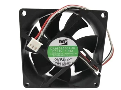 YM M Fan DA08025B12UR DC12V 0.50A 8025 8cm 3-Wire Cooling Fan New - Image 1 of 4