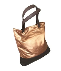 Leather Tote Fashion Bag, Metallic Shoulder Handbag Yosy - Picture 1 of 7