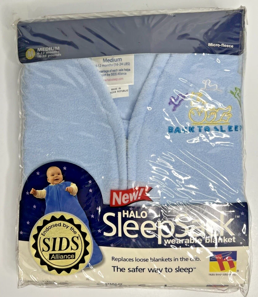 Halo SleepSack Micro-fleece Wearable Blanket Baby Blue Medium 41