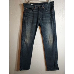 Levi's 505 Straight Leg Dark Wash Denim Blue Jeans 34 34 Men's - Picture 1 of 11