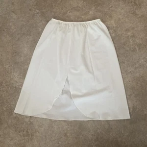 Vintage VANITY FAIR Ivory Side Slit Size Large 25” Poly Half Slip~Excellent~USA - Picture 1 of 5