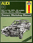 Audi 80 - 1296cc, 1471cc, 1588cc 1972 - 1979 Workshop Manual