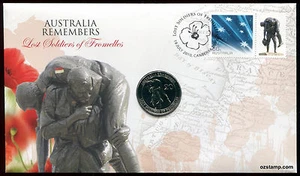 2010 Lost Soldiers of Frommelles France Remembers PNC Coin Stamp Australia - Bild 1 von 2
