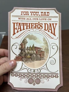 Vintage American Greetings Vatertagskarte unbenutzt Zug USA ohne Umschlag 1978 - Bild 1 von 4