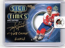 20/21 SP Authentic Sign of the Times Black Mike Gartner (02/15) [Washington]