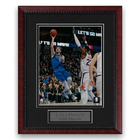 Luka Doncic Unsigned Photo Custom Framed to 11x14 w/ Plaque Cover