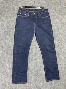 Pantalones de mezclilla Levi's 514 rectos azules para hombre talla 33x30 bolsillos lavados medios - Imagen 1 de 15