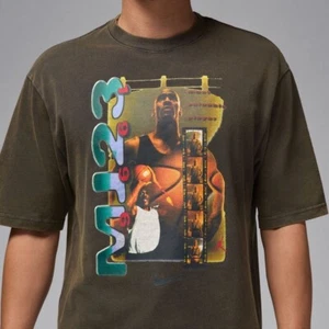 Camiseta Nike Air Jordan Marca MJ23 Gráfica Para Hombre Grande Marrón Baloncesto - Imagen 1 de 12