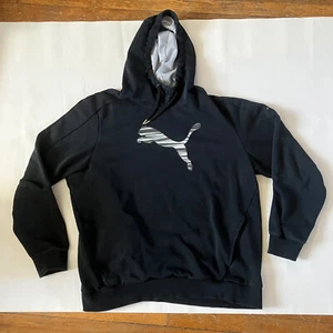 PUMA LOGO HOODIE GR XXL SCHWARZ ATHLEISURE Y2K - Bild 1 von 3