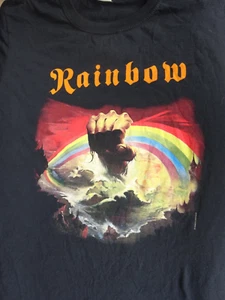 Vintage Rainbow Band Rising Album T Shirt Unisex Large - Picture 1 of 6