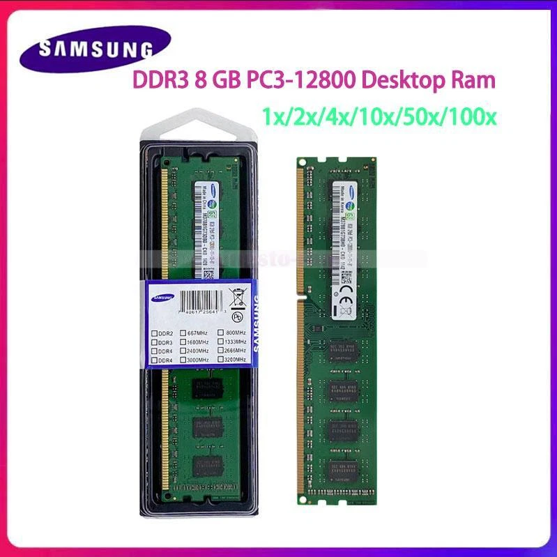 Samsung DDR3 8G/16G/32G/80G 1600 MHz PC3-12800 240PIN Desktop DIMM Speicher 8 GB - Bild 1 von 4