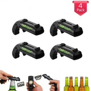 Paquete de 4 abridores de botellas de tirador lanzadores de tapas de cerveza disparadores - Imagen 1 de 11