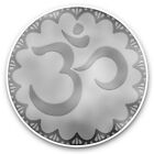 2 x Vinyl Stickers 20cm (bw) - Om Symbol Mandala Flower Fun  #38669