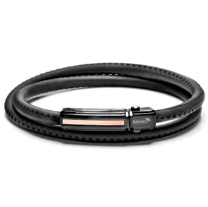 BARAKA Men's BR245031ROAN220000 Discovery Collection Gold Steel Rubber Bracelet - Picture 1 of 4