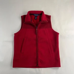 American Eagle Outfitters Vest Medium Red Youth Full Zip Sleeveless Jacket #38 - Picture 1 of 11