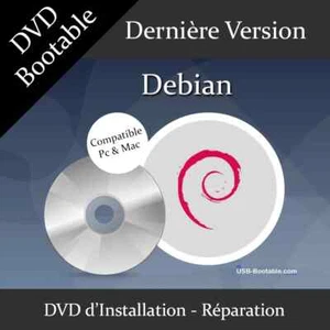 DVD Bootable Debian + Guide d'utilisation - Photo 1/1