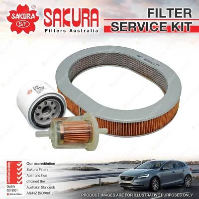 Sakura Oil Air Fuel Filter Service Kit for Ford Laser KA KB KC E3 Meteor GA - image 1 of 2