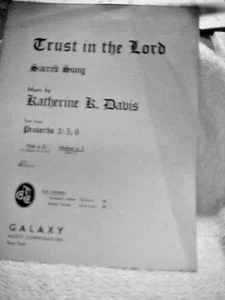 PARTITURAS - TRUST IN THE LORD - KATHERINE K. DAVIS - Imagen 1 de 3