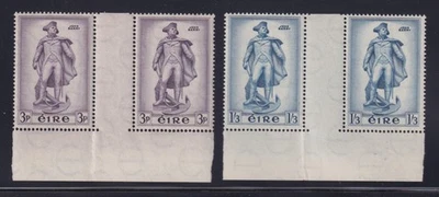 Ireland Scott 155-156 XF MNH 1956 John Barry Statue Gutter Pairs - Image 1 of 2