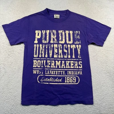 Vintage Y2K TCX Apparel Purdue University Tee Boilermakers Purple Small Unisex - Image 1 of 4
