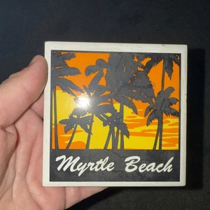 Myrtle Beach South Carolina Sunset Trivet Tile 4 1/4” - Picture 1 of 3