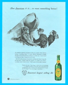 Ballantine Beer Ale railroad engineer locomotive vintage print ad 1942 WWII - Picture 1 of 4