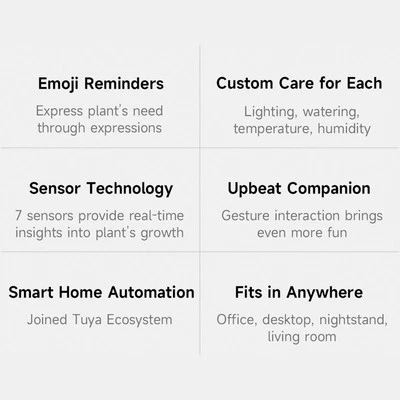 Smart Planter Water Light Humidity Sensors Smart Plant Pot AI Chip For Indoor - Image 1 of 4