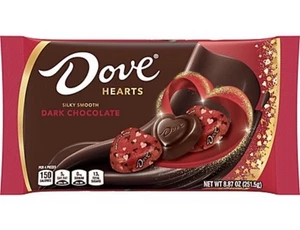 Colomba cuori seta liscio cioccolato fondente vortice 9,87 oz 1 sacchetto - Foto 1 di 3
