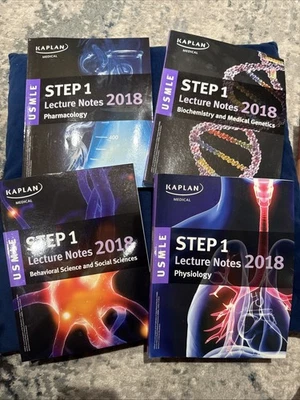 Kaplan USMLE STEP 1 Lecture Notes 2018 Lot Of 4 - Image 1 of 4
