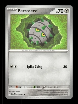 Ferroseed Common SV04: Paradox Rift 127/182 NM Pokemon NM - Image 1 of 2